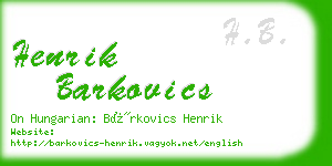 henrik barkovics business card